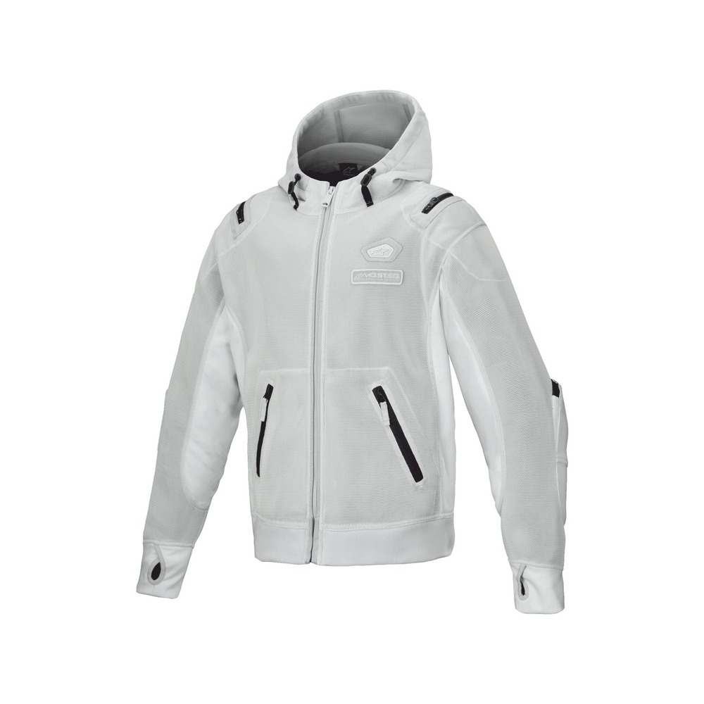 Alpinestars MOFLOW Air Tech Hoodie Gray Mesh Motorcycle Jacket Armor XXL 4202524